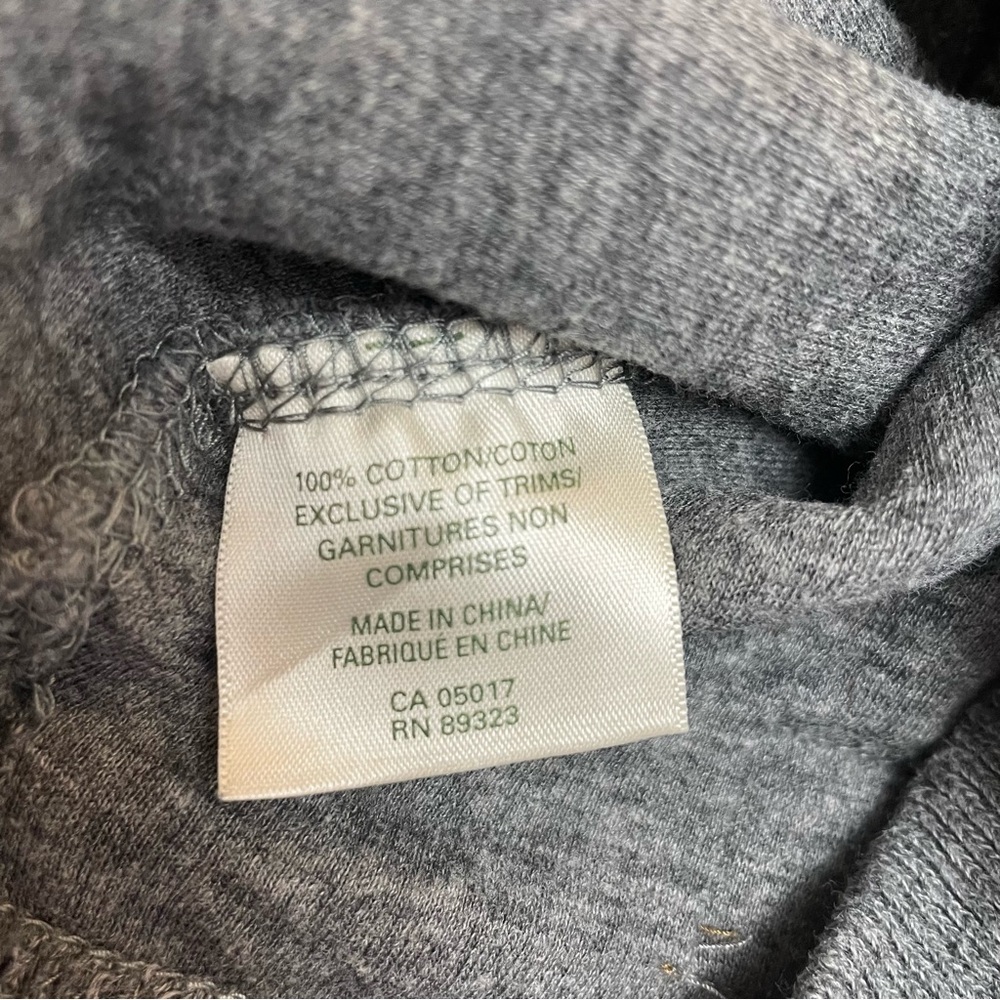 Roots Vintage Heather Grey Quarter Zip Sweater Mens Medium Cotton 80’s Look - Picture 9 of 9